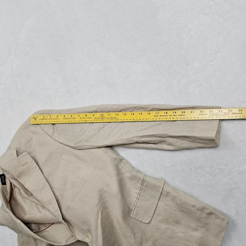 Saddlebred Blazer Mens 42S Beige Linen Two Button Coastal Old Money Preppy